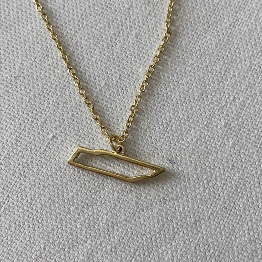 Gold dainty Tennessee charm necklace